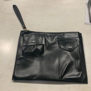 Black clutch bag